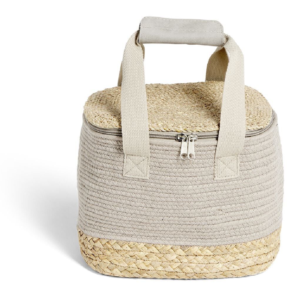 Sac fraÎcheur 9L jute beige et coton marron 23x18,5x20cm