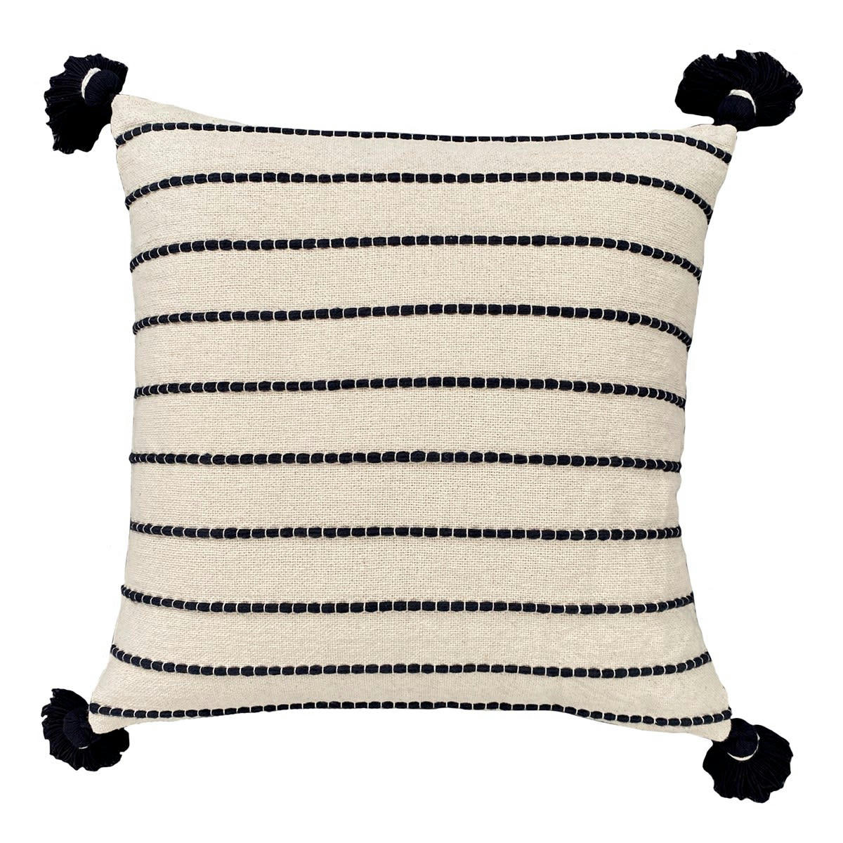 INDIES BANGALORE - Coussin déhoussable uni en Coton Ecru 45x45 cm