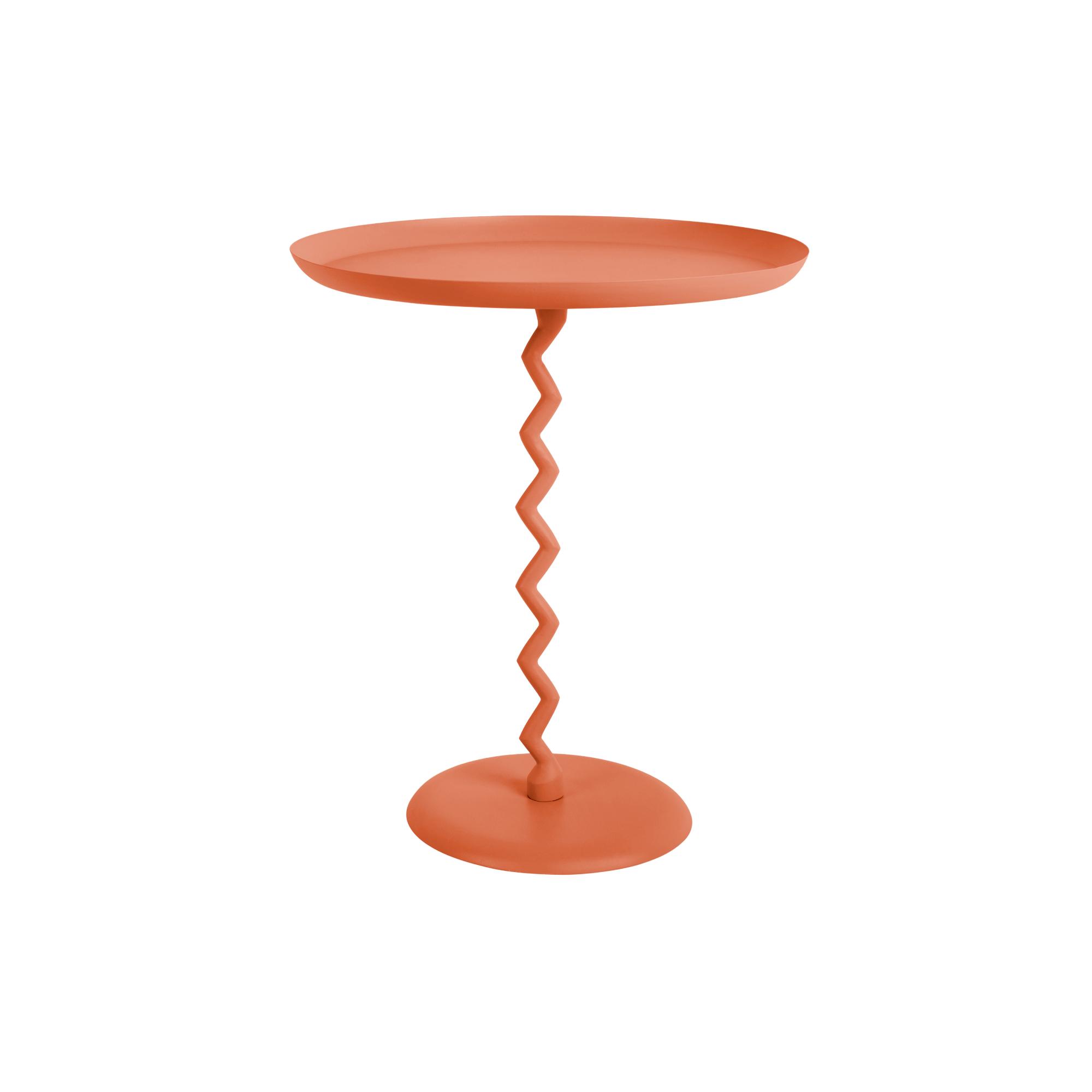 Leitmotiv bijzettafel Zig Zag - oranje - Ø44cm