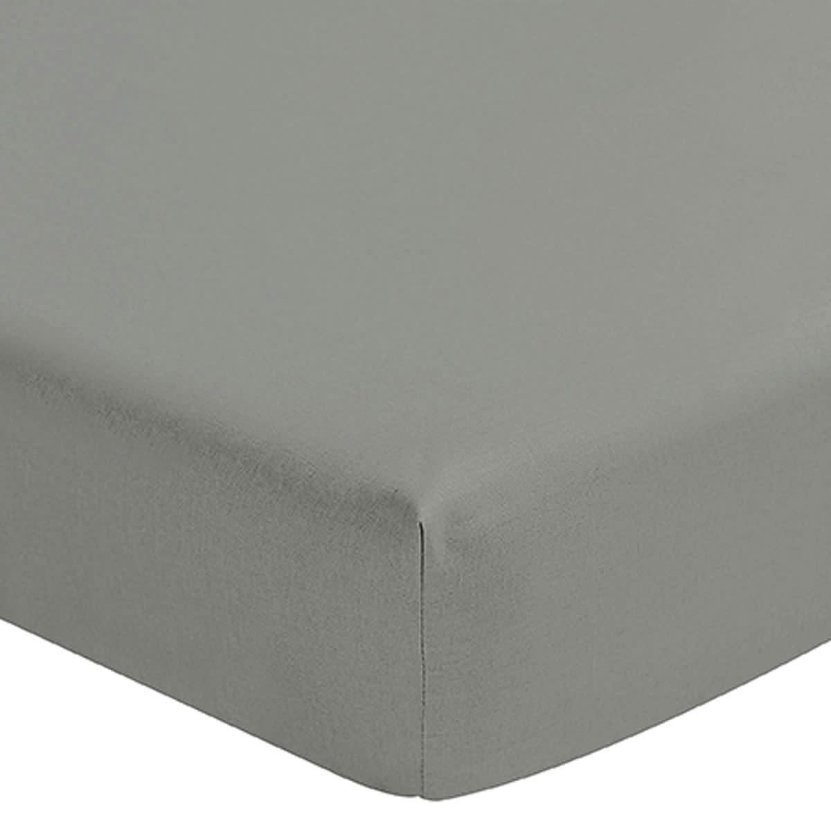 NOUVELLE VAGUE - Drap housse en lin gris 160x200