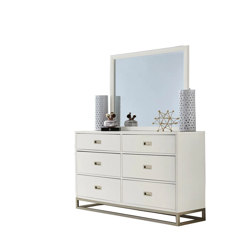 Hillsdale Tinley Park Dresser & Mirror, Soft White