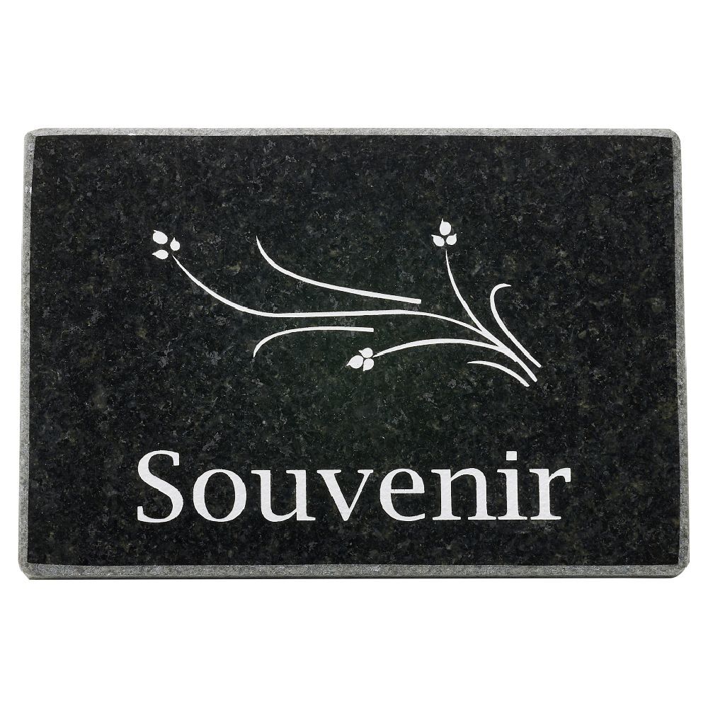 Plaque funéraire souvenir 18x8xH14cm