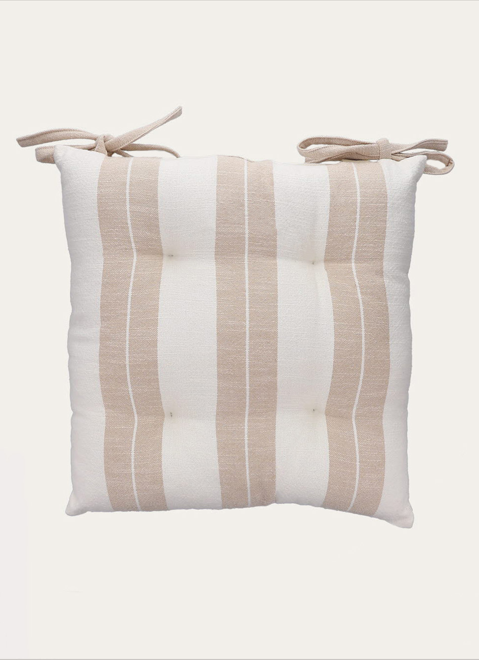 DESSUS DE CHAISE LARGES RAYURES BEIGE / ÉCRU