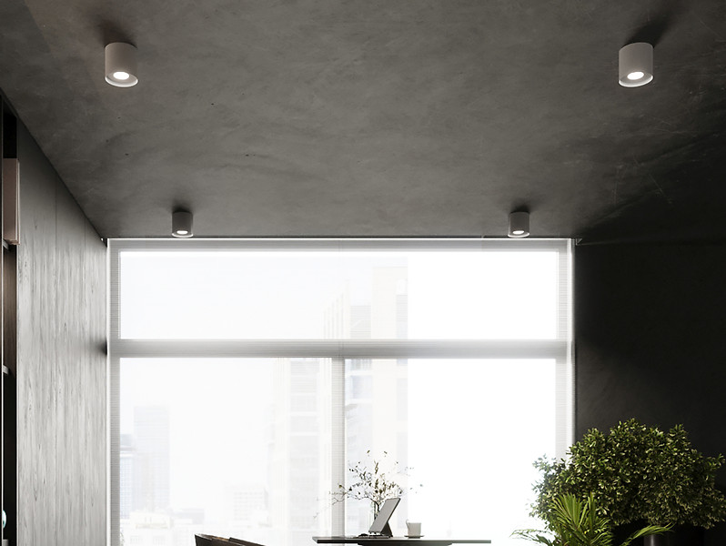 Lampa natynkowa Mika aluminiowa szara