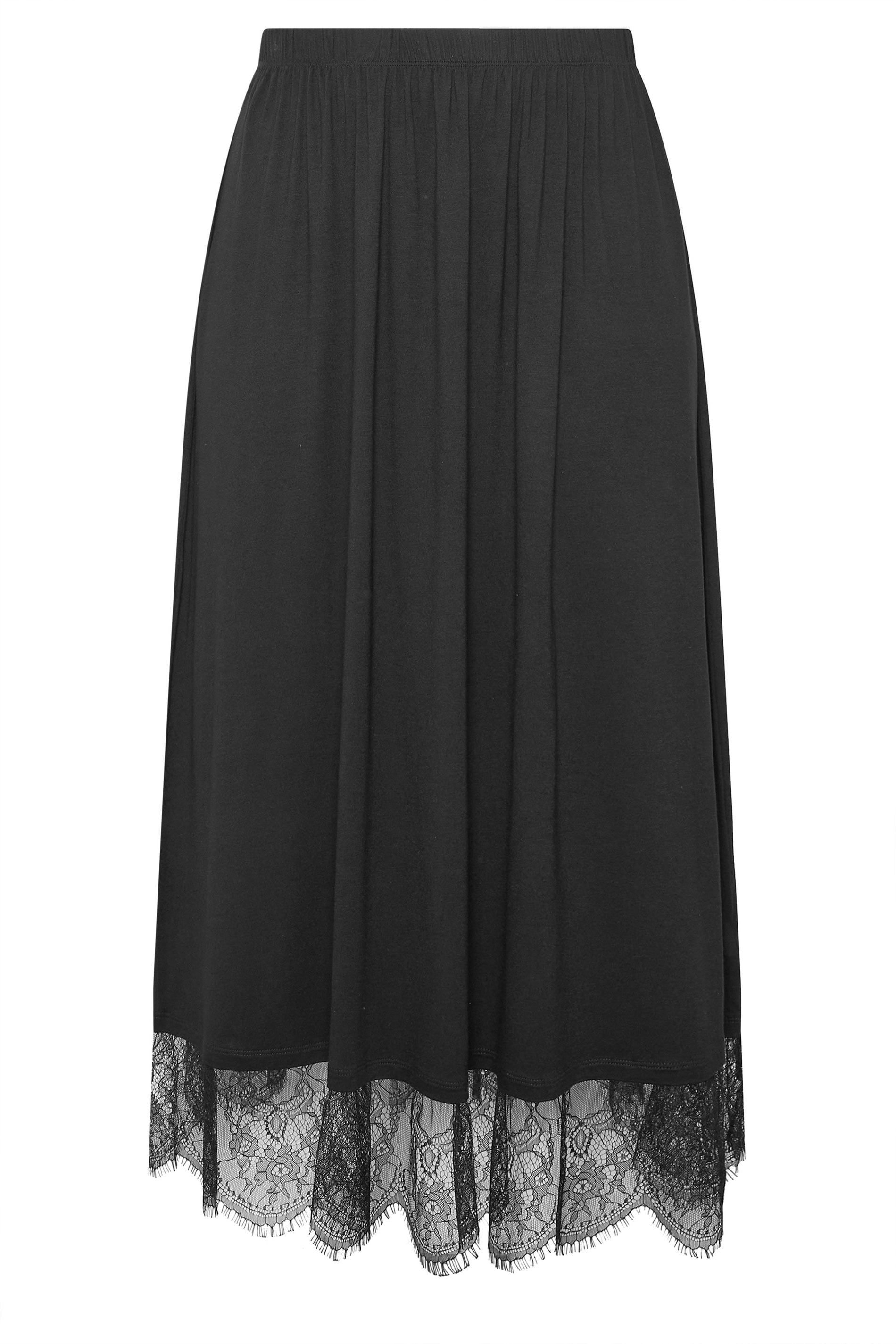 Yours Lace Trim Gathered Skirt