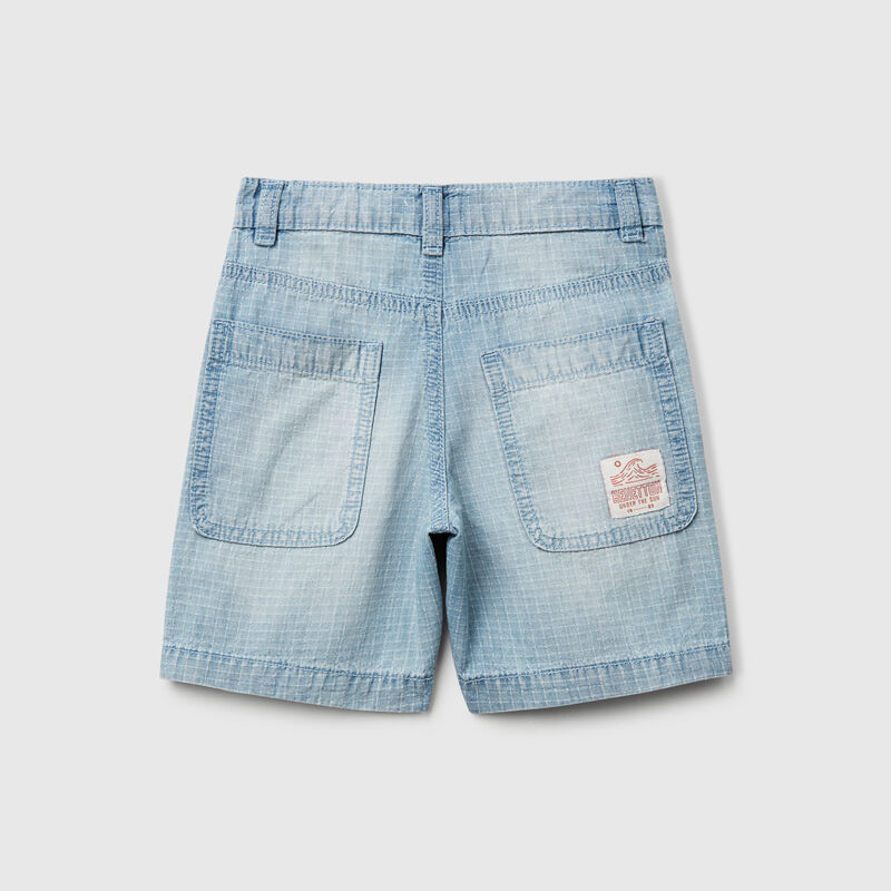 Straight check shorts