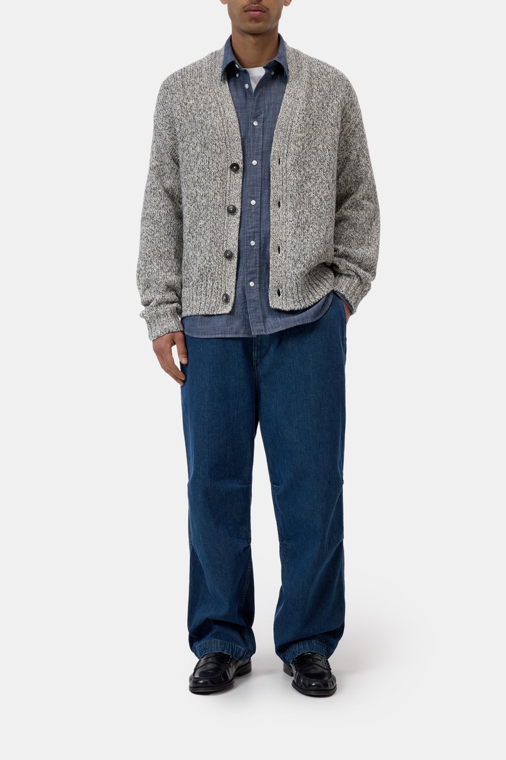 Mouliné-Strickjacke