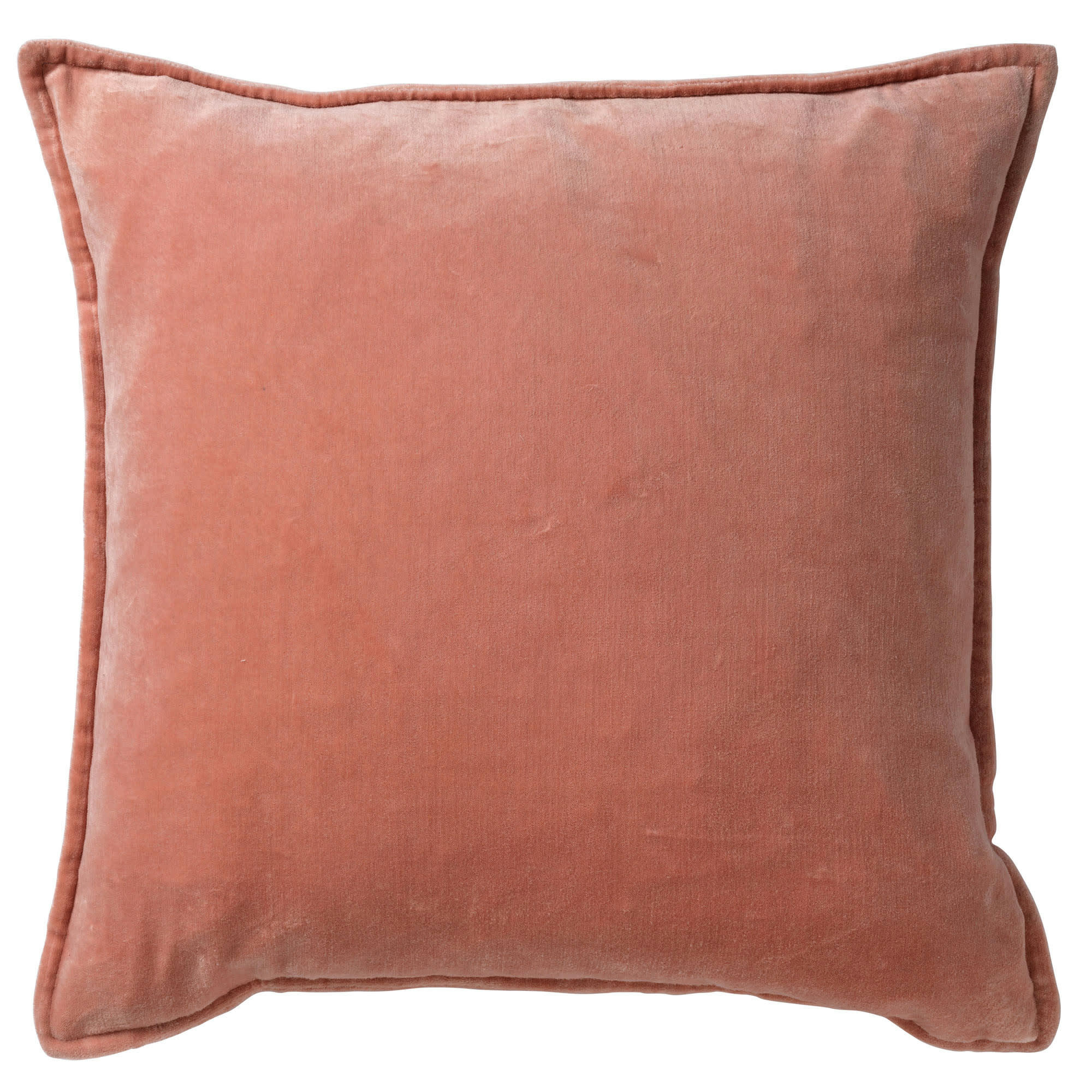 CAITH - Housse de coussin rose en velours-50x50 cm uni