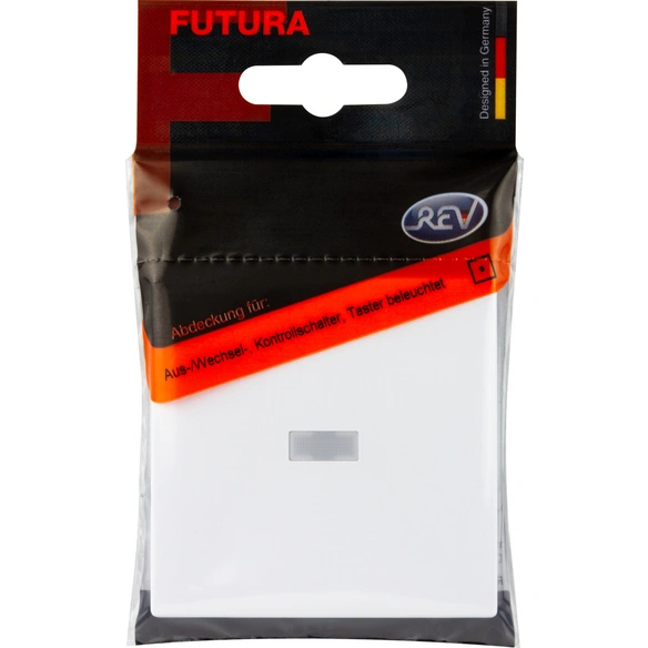 Abdeckung mit Linse, Futura, Weiß