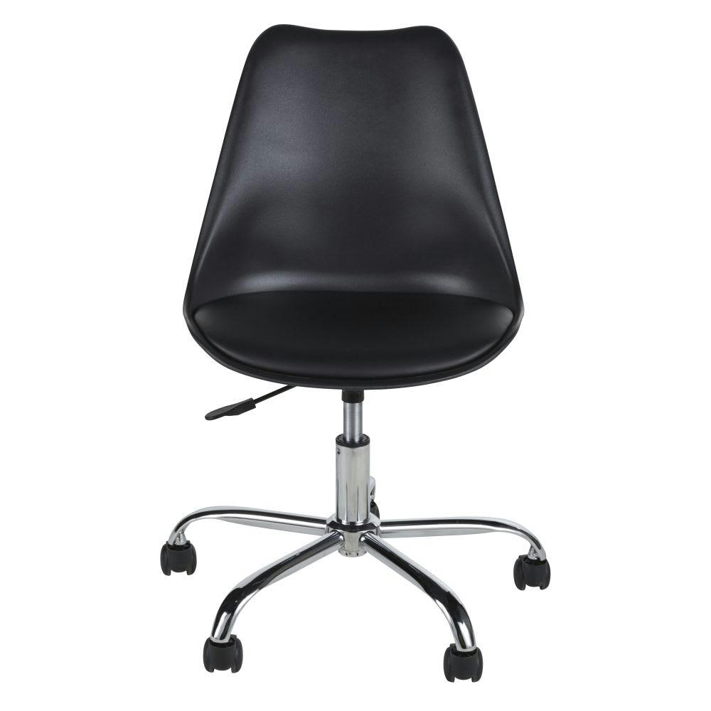 Bristol - Chaise de bureau enfant réglable à roulettes noire