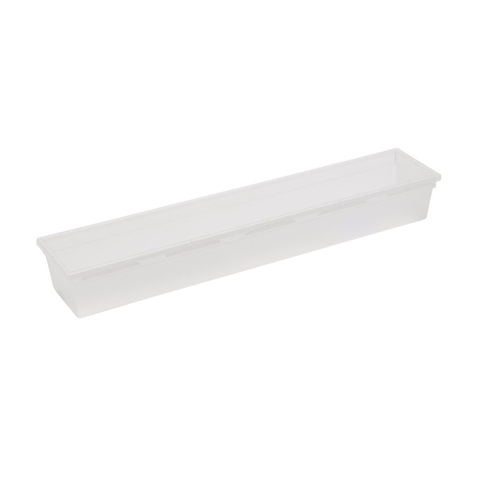 Organisateur tiroir plastique blanc transparent 38x8xH5cm