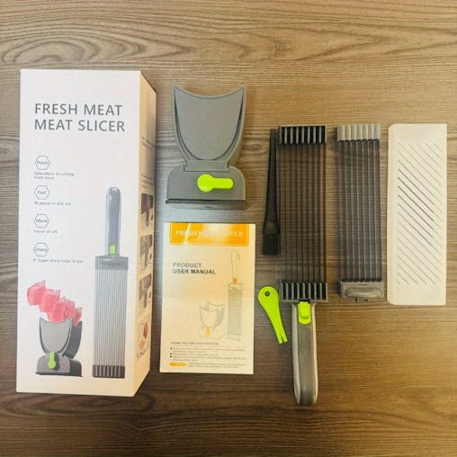 NNETM Manual Meat Slicer Set with Interchangeable Blades