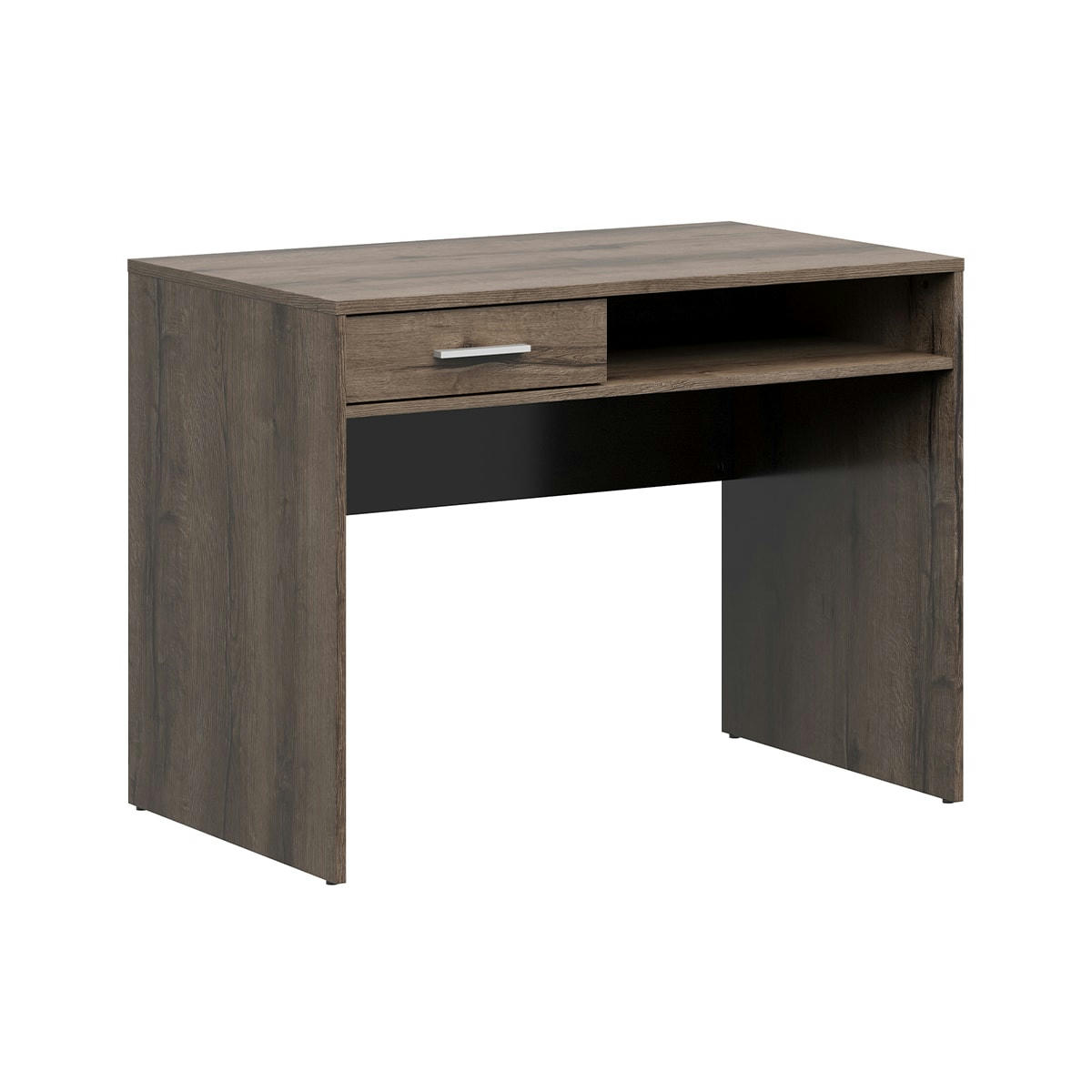 - Bureau 1 tiroir stratifiés naturel foncé