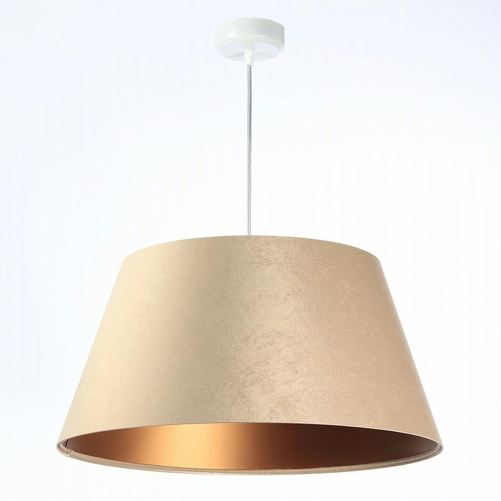 BIG BELL - Suspension Tissu Beige 50x50x27 cm