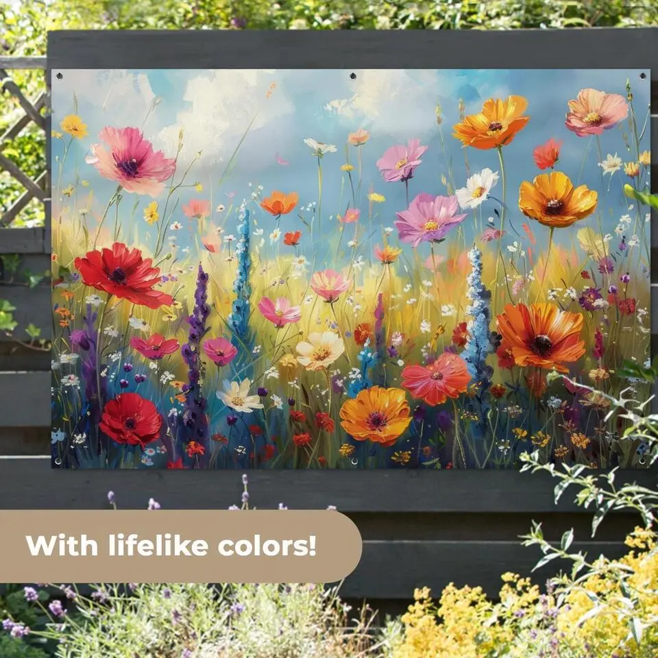 MuchoWow Tuinposter 180x120cm Bloemen Natuur Botanisch Kunst