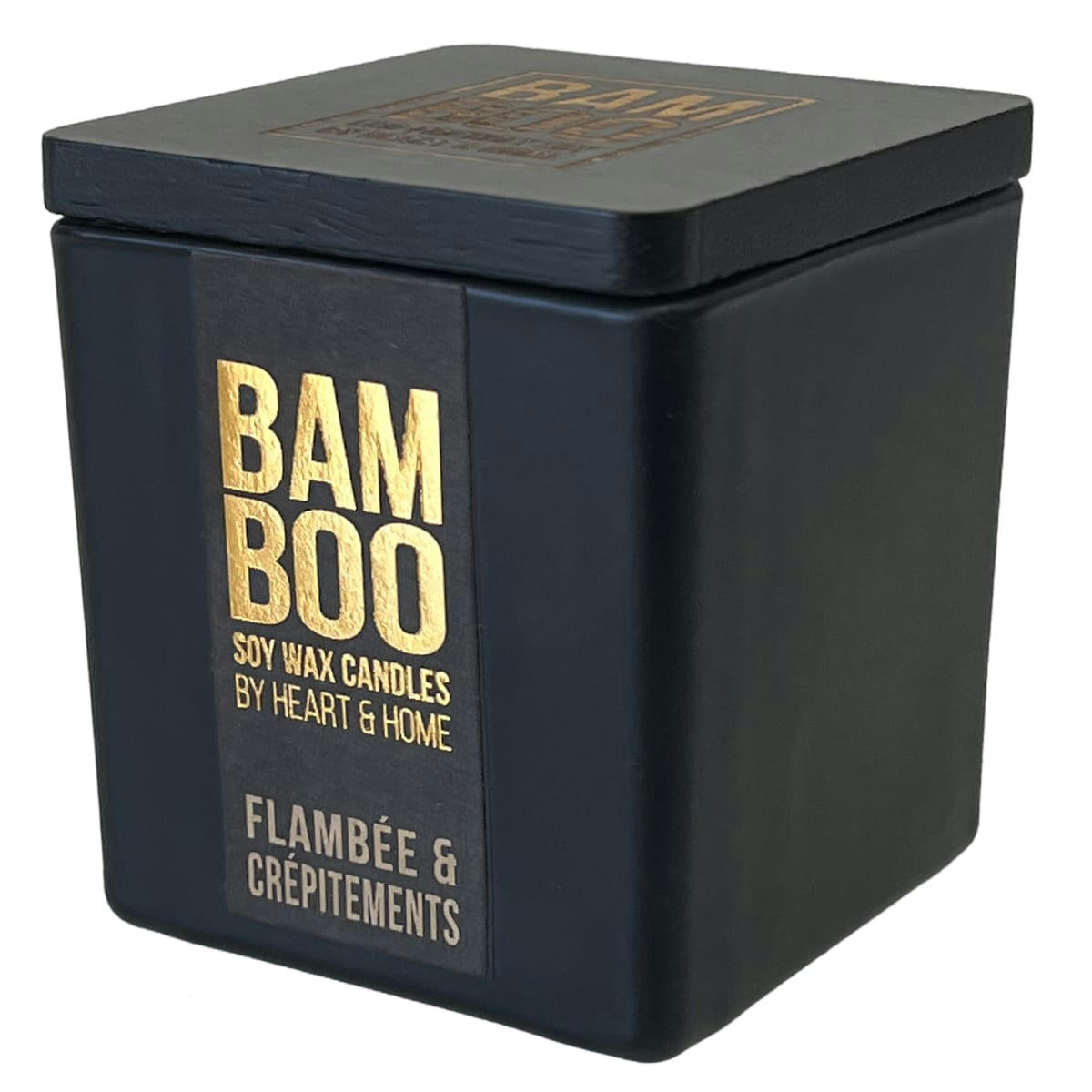- Bougie éco responsable bambou flambée et crépitements