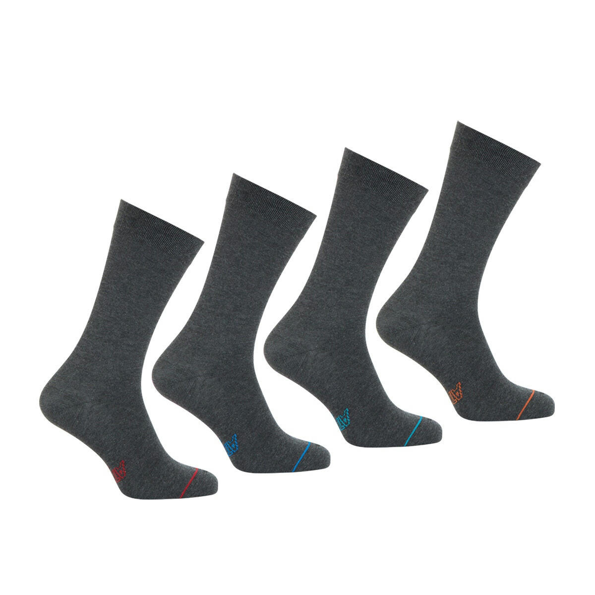 Lot de 4 paires de chaussettes hautes unies
