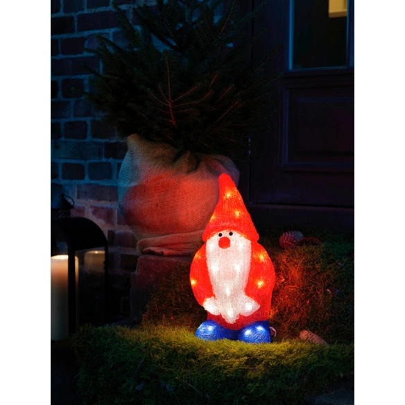 LED-Weihnachtsmann, 32 Dioden, Stecker, rot/weiß