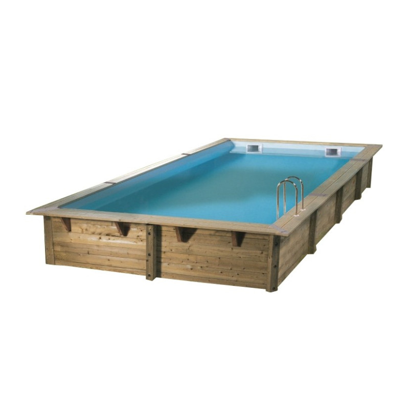 Piscine Linéa avec liner bleu 3,5 x 6,5 x 1,4 m UBBINK