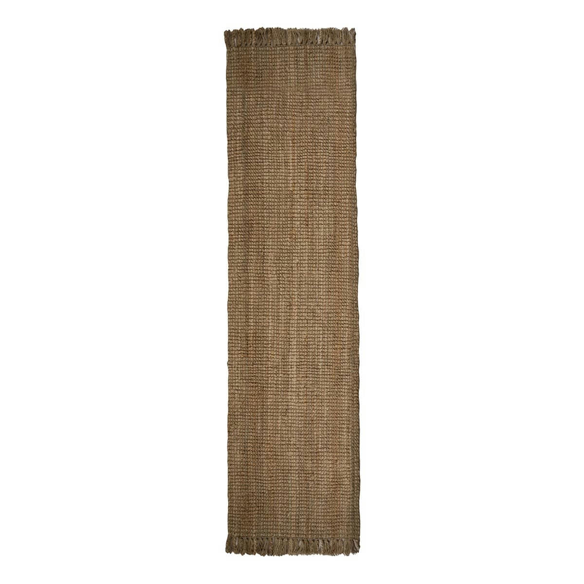 CURLY - Tapis de couloir en jute beige 60x230 cm