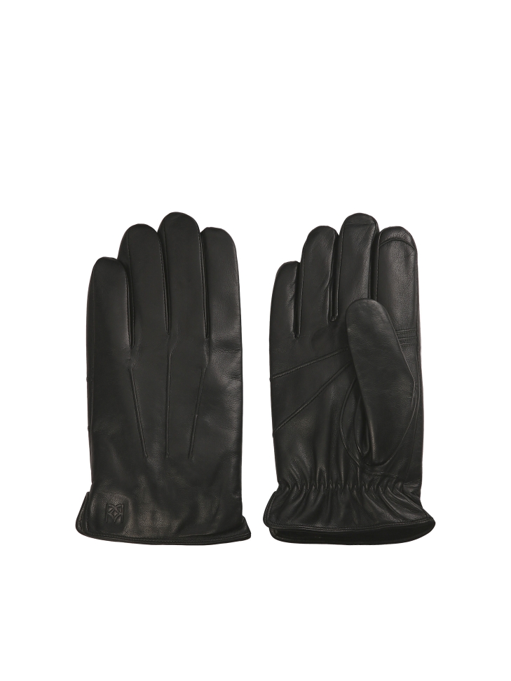 Men's leather gloves with touch screen function