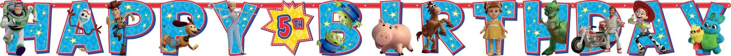Disney Toy Story 4 Jumbo Add-An-Age Letter Birthday Banner, 10-ft