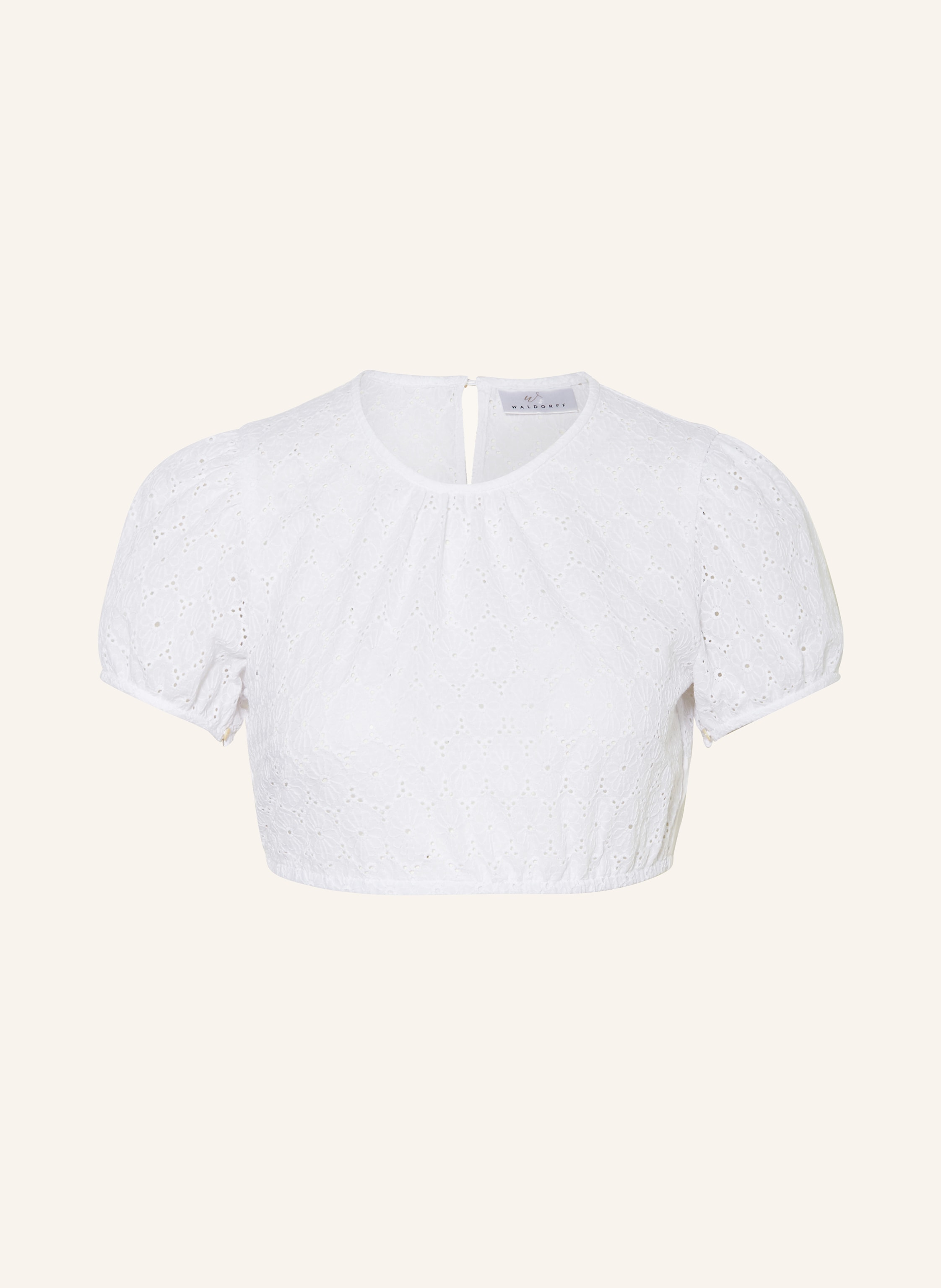 WALDORFF Dirndlbluse mit Lochspitze