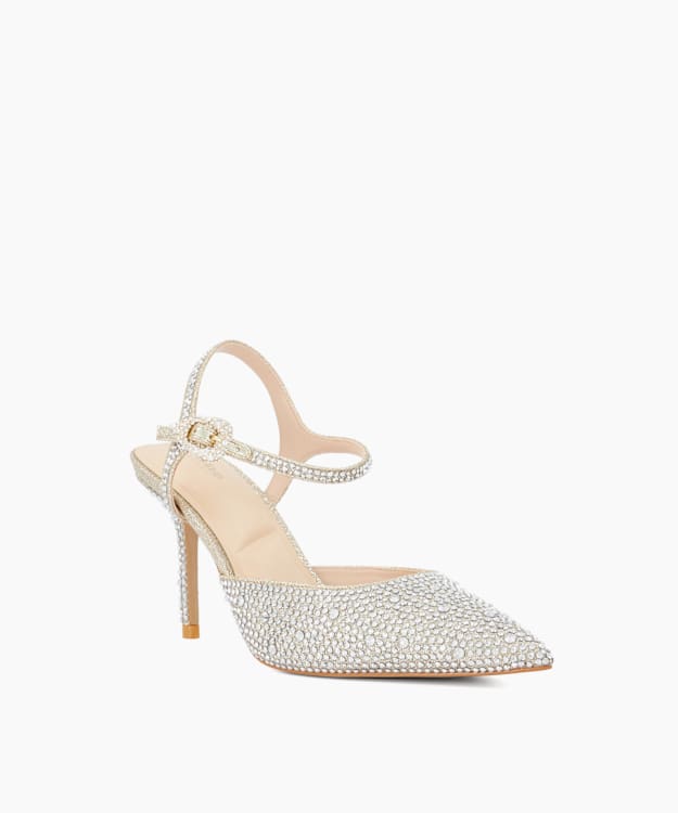 Compliments Gold - Embellished Pointed-Toe Heels