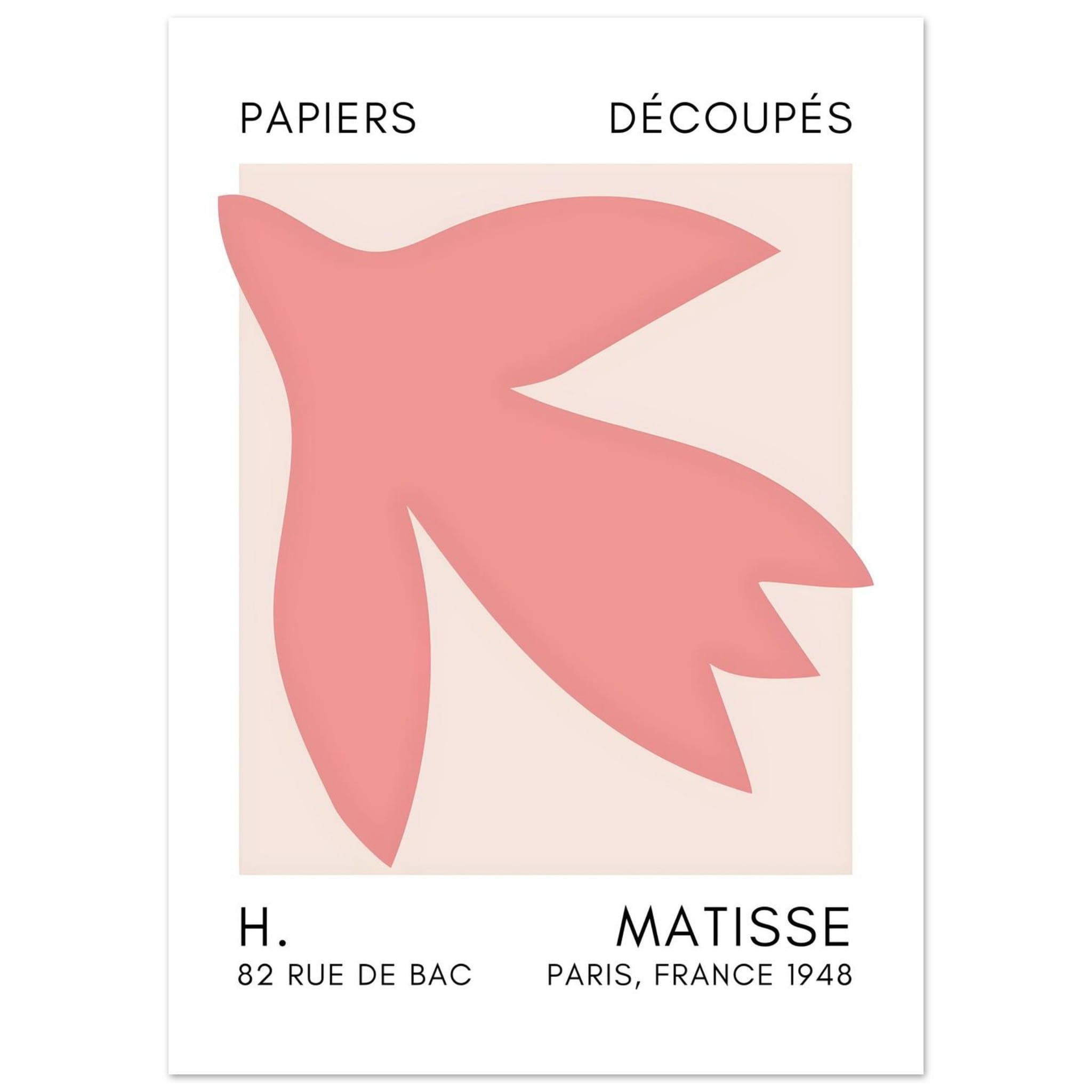 Artfulprints Poster Matisse – Shapes in the air taupe  - 50x70 cm - Taupe