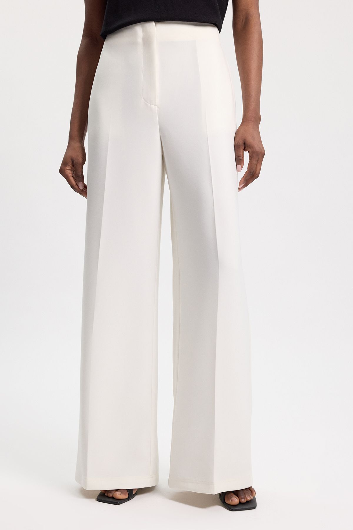 KarenMillen Petite Polished Tailored Wide Leg Trouser
