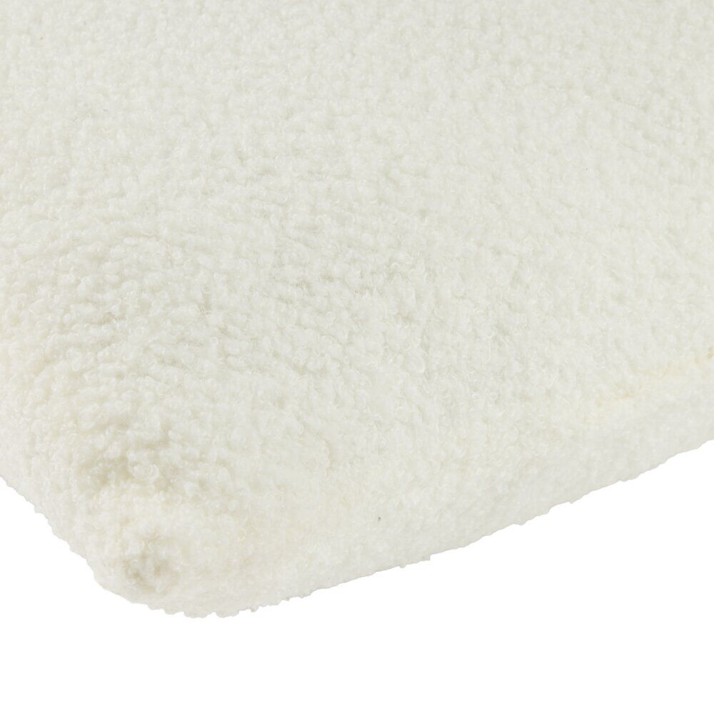 Coussin carré bouclette blanc 45x45cm