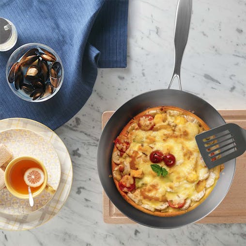 SOGA Dual Burners Cooktop Stove 21L Stainless Steel Stockpot 30cm and 30cm Induction Fry Pan