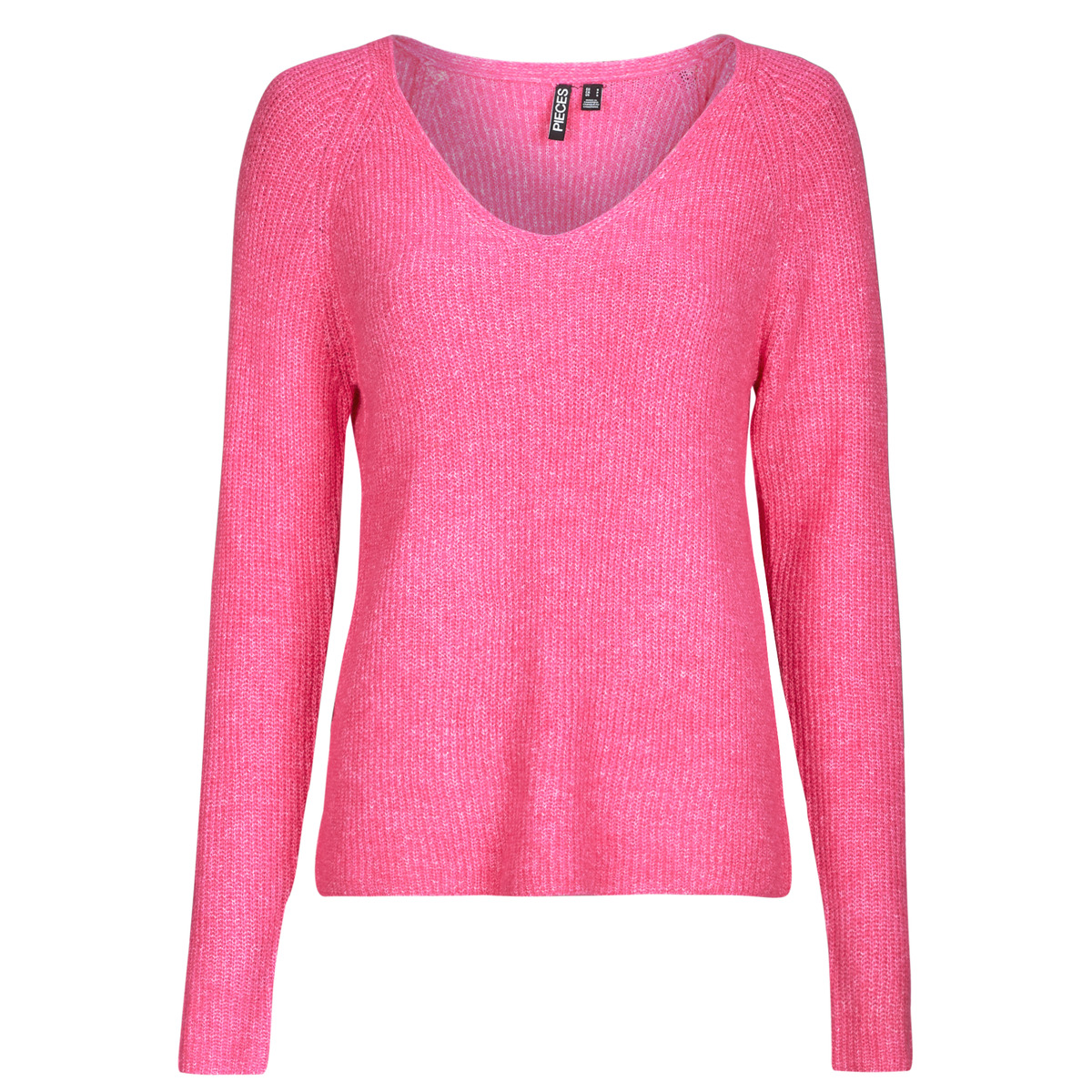 Pieces - ELLEN V NECK - Pink