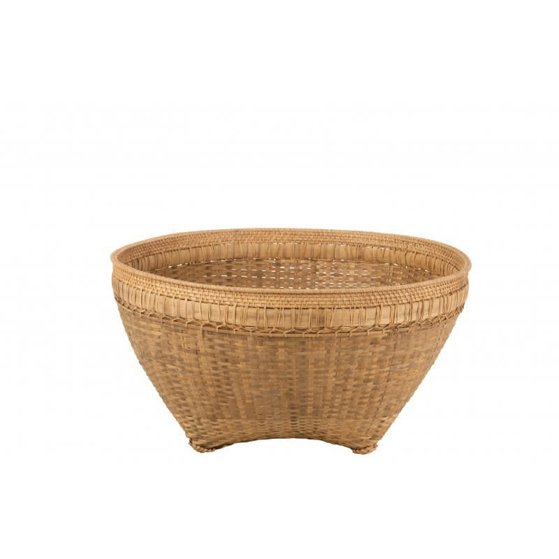 ROTIN - Panier extra large rond rotin naturel D85cm