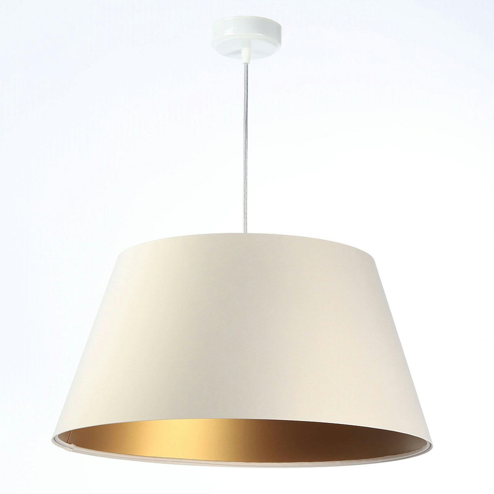 BIG BELL - Suspension Tissu Beige 50x50x27 cm