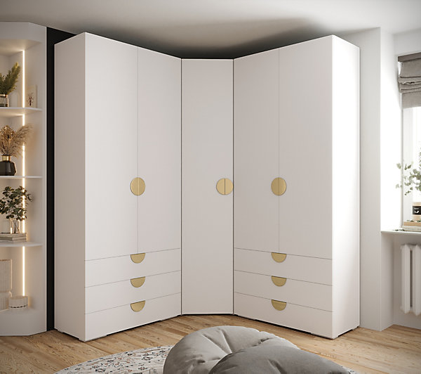 Garde-robe Inova 4 porte battante 236,7/182/47 5 Portes (blanc)