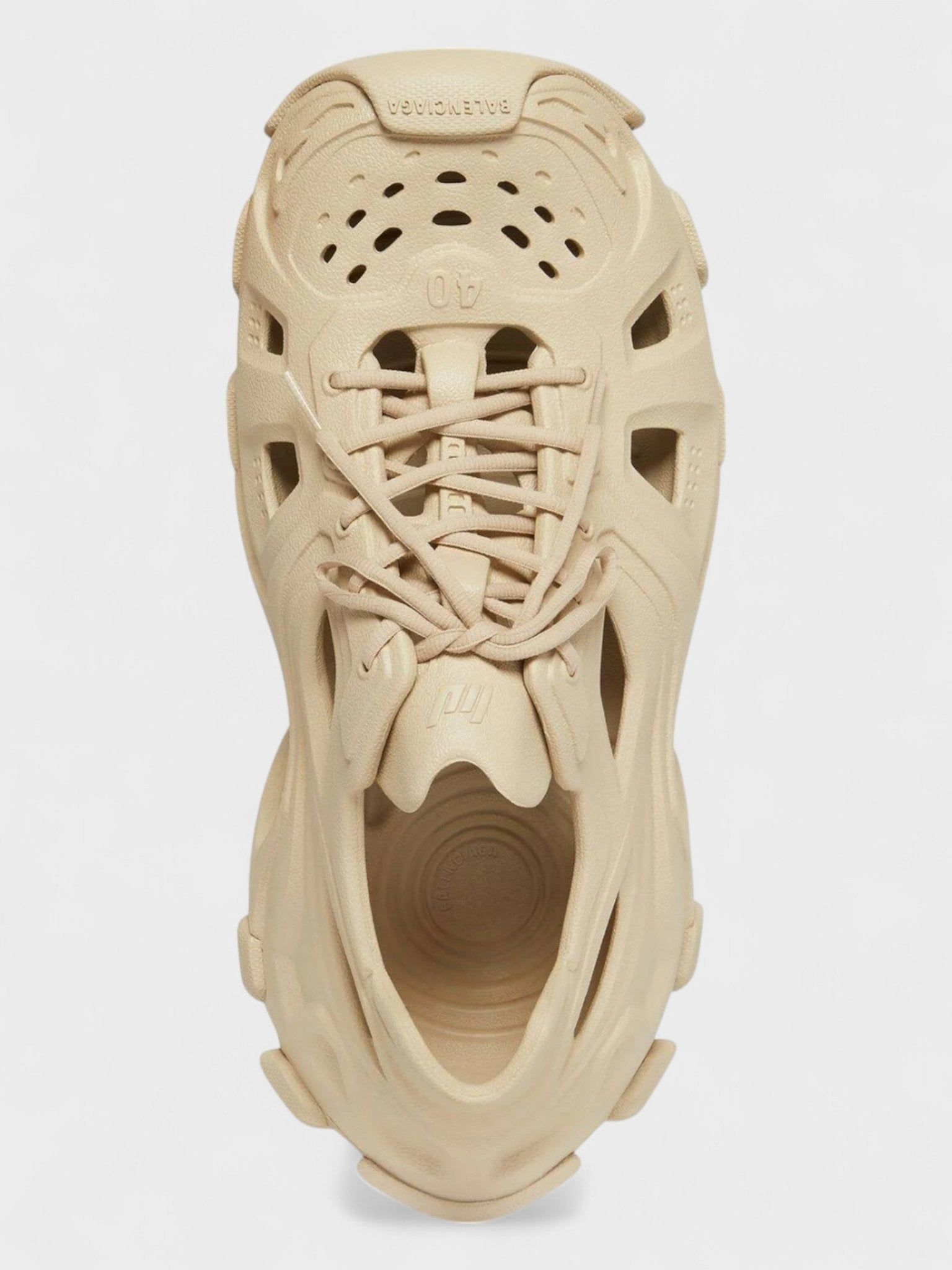 Balenciaga HD Caged Lace Up Sneakers Taupe