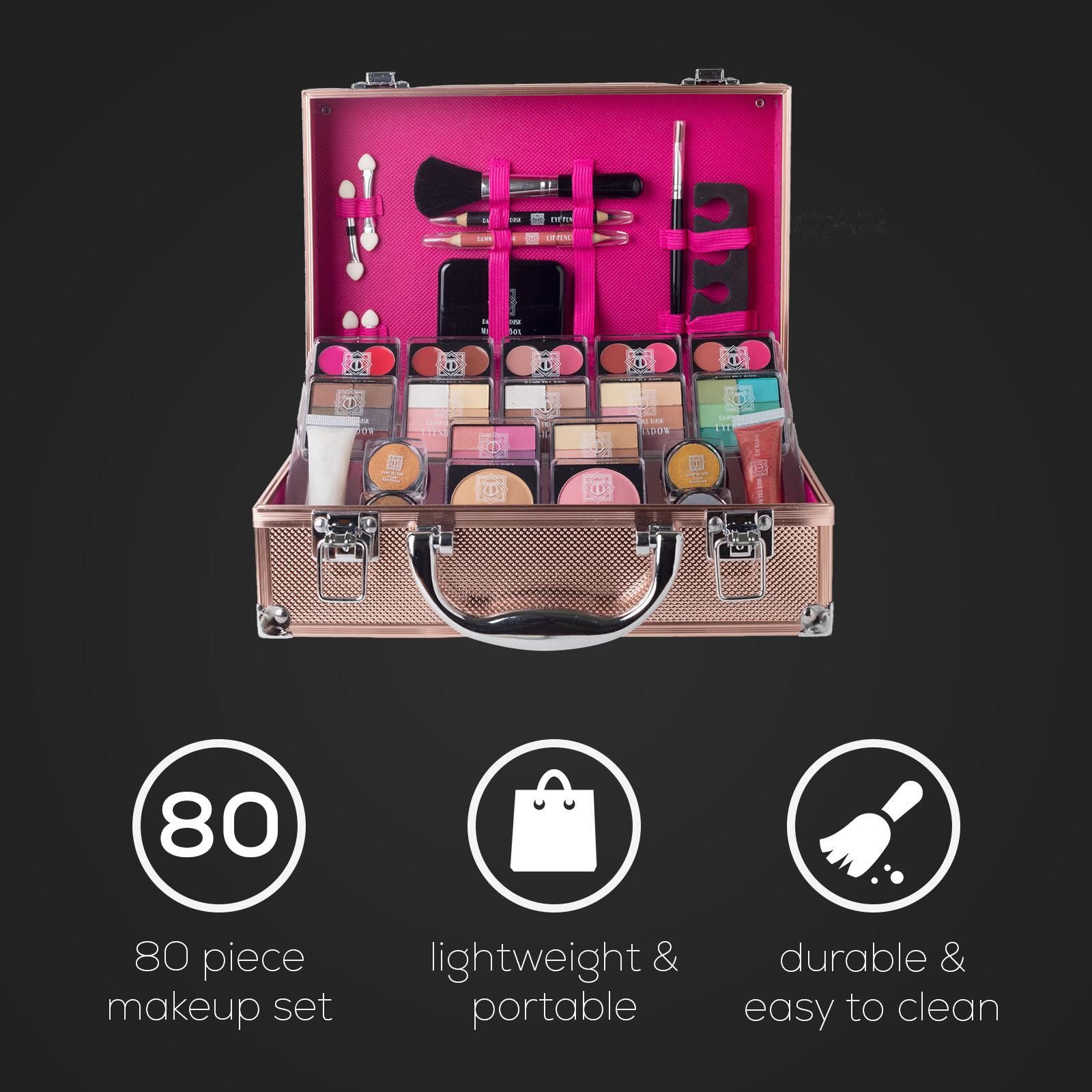 Envie Dawn Till Dusk Make Up 'Vanity Case Set' 80pc - Rose Gold
