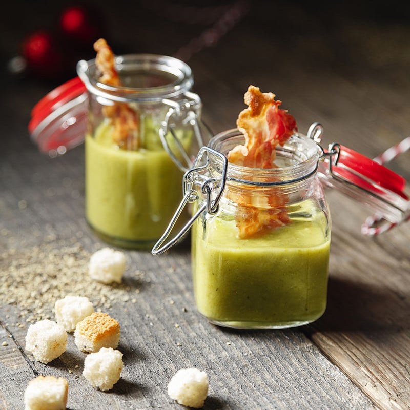 Mini voorraadpot met klemdeksel - vierkant -100 ml