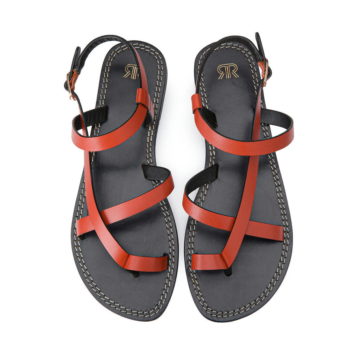 Sandales entre-doigt Signature en cuir