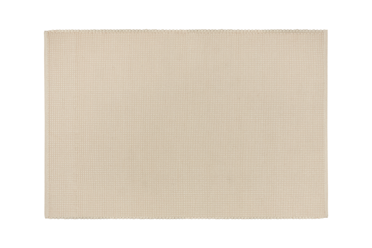 noo.ma handgeweven vloerkleed Natural Beige - Nieuw-Zeelandse wol, laagpolig, rechthoekig