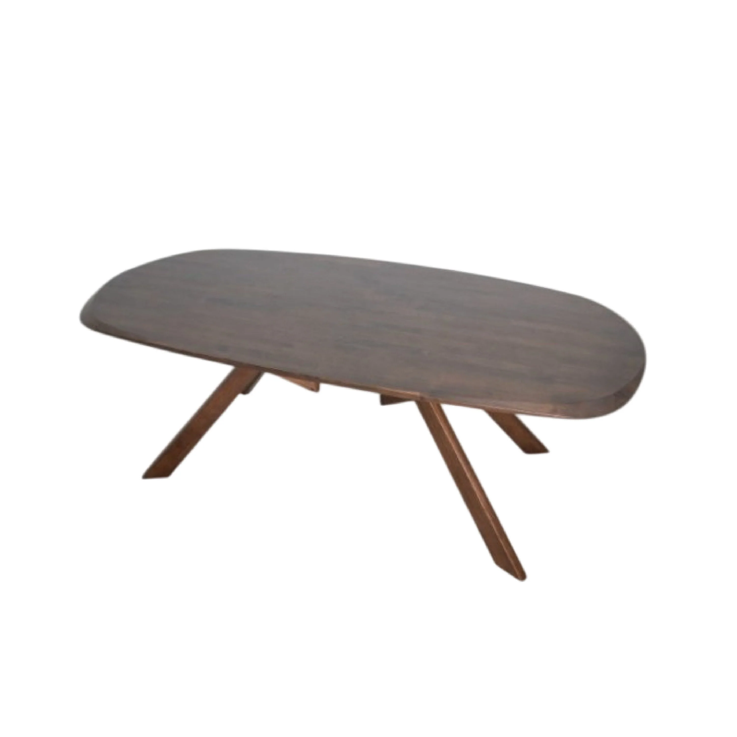 Ziva Dining Table, 3D Edges, Brown Full Solid Wood 83 Inch Rectangular