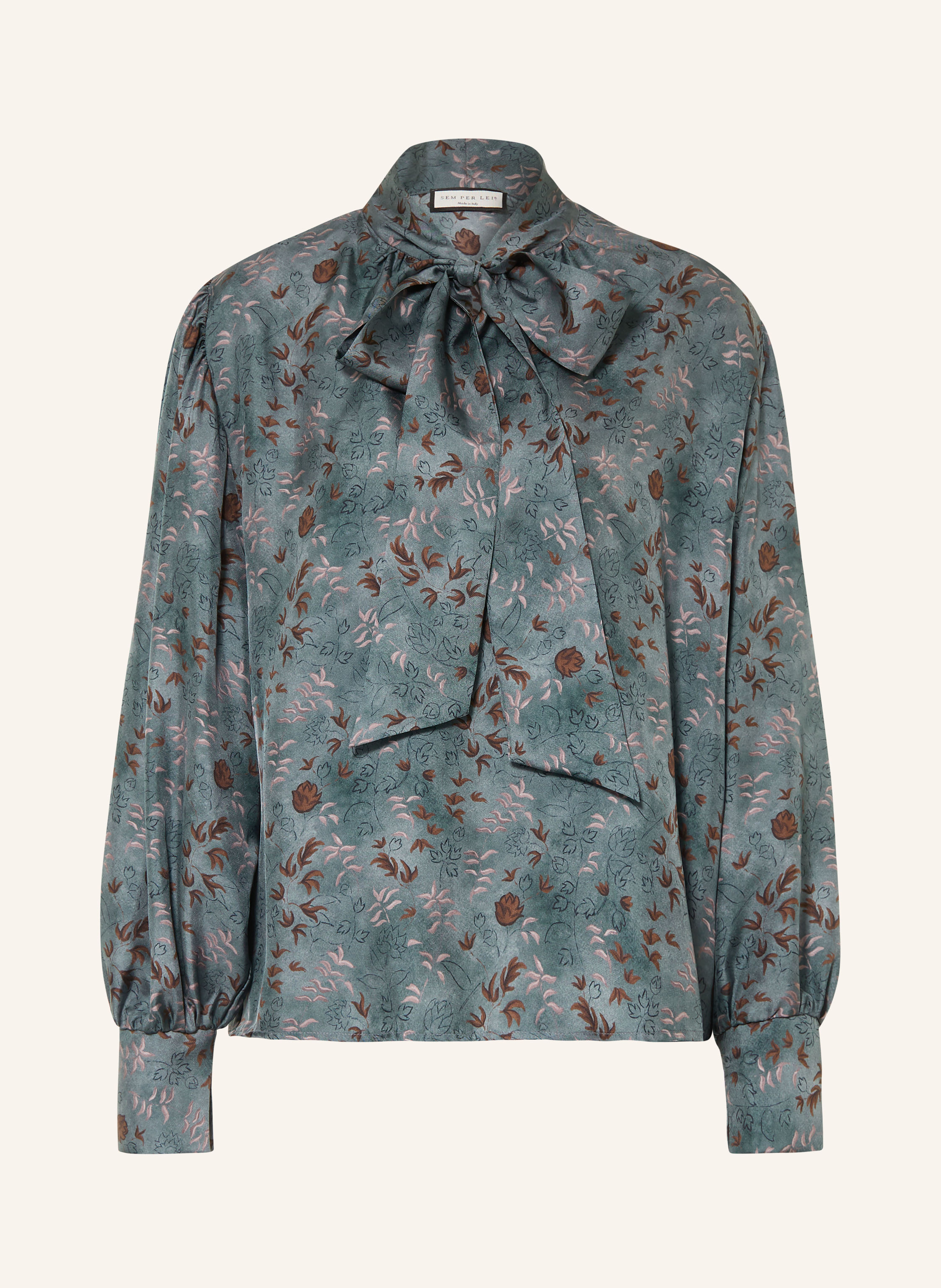 SEM PER LEI Seidenbluse mit Schluppe