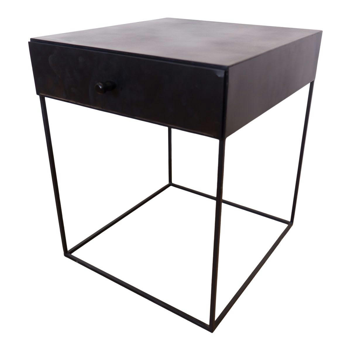 DOUGLAS - Table de chevet en métal 1 tiroir