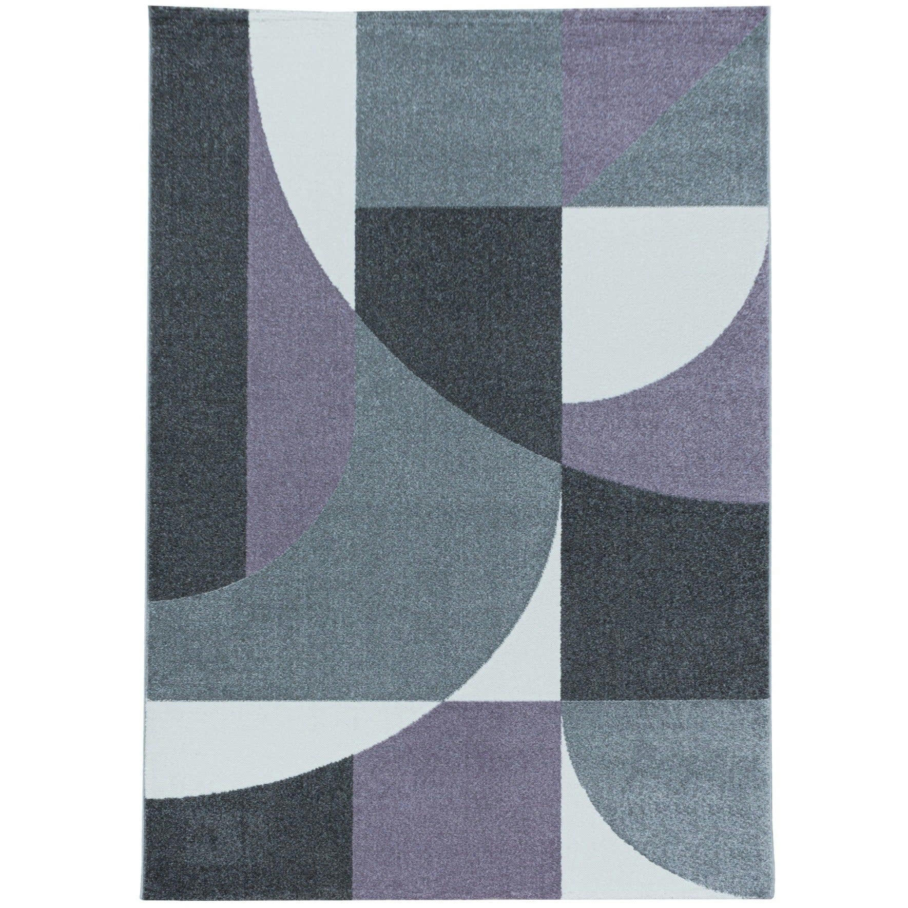 PICASSO - Tapis géométrique violet 140x200cm