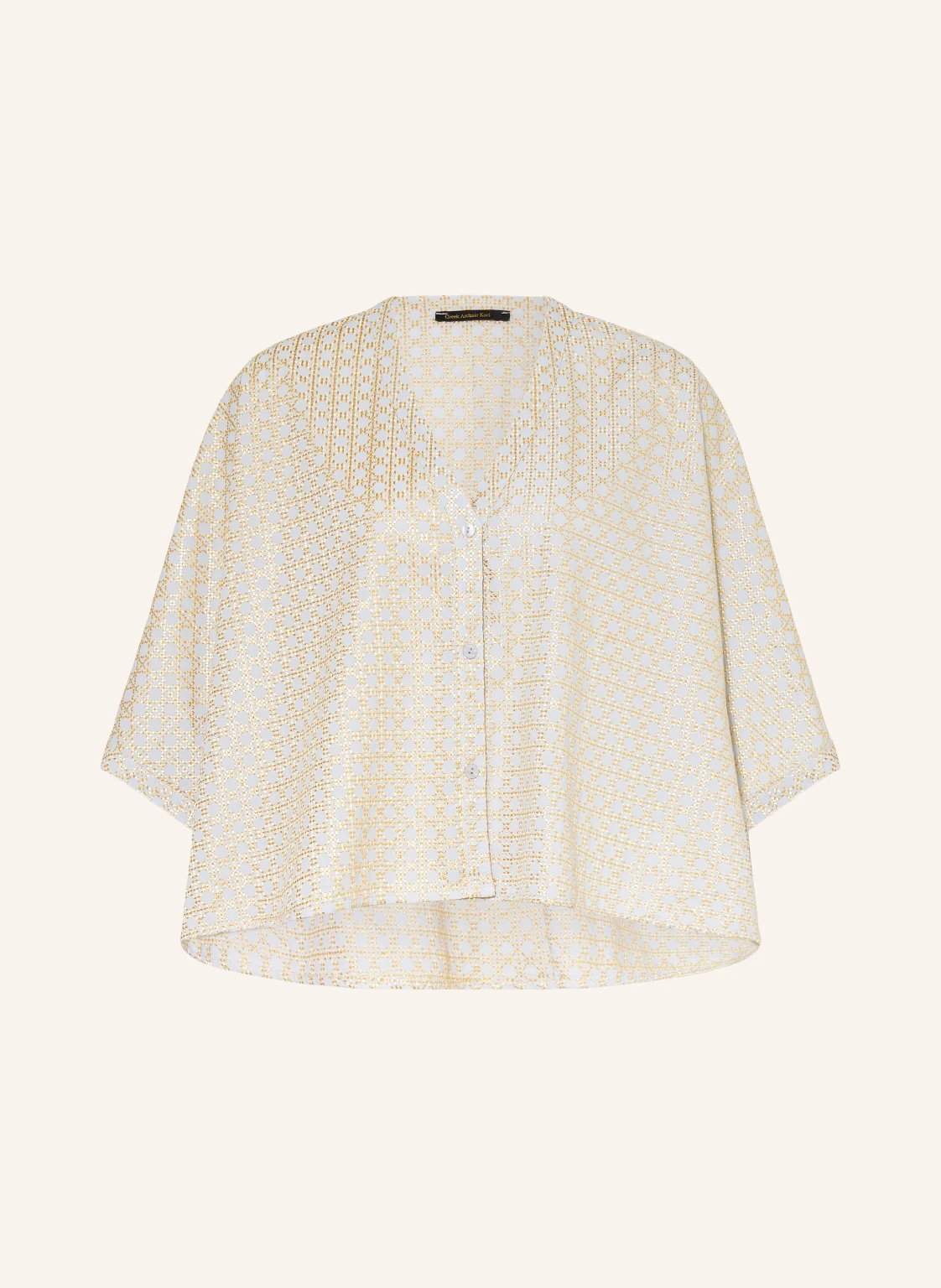 Greek Archaic Kori Bluse mit 3/4-Arm