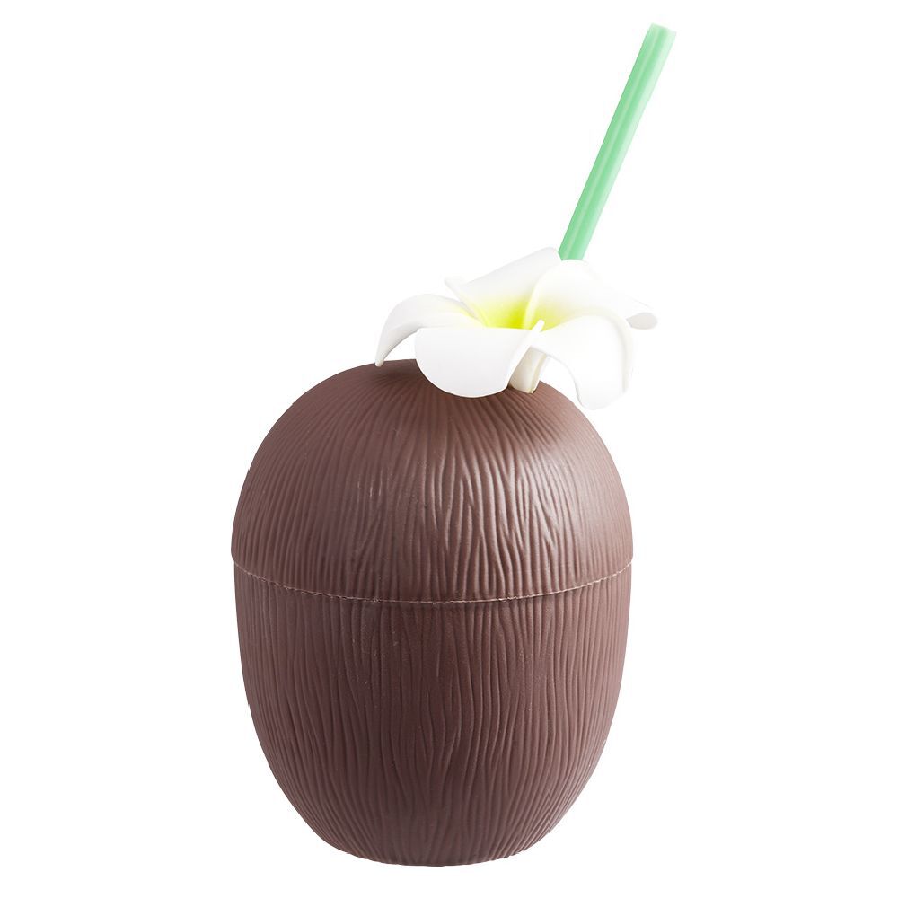 Gourde avec paille forme Noix de coco 700 ml