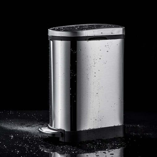 SOGA 4X Foot Pedal Stainless Steel Rubbish Recycling Garbage Waste Trash Bin 10L U