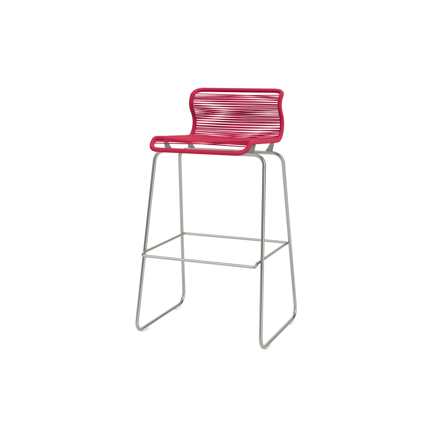 Panton One Bar barstol, scarlett/steel