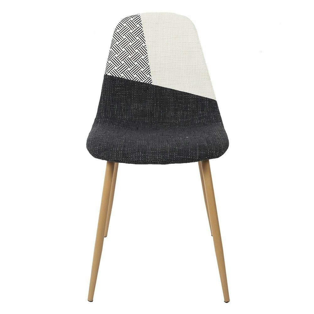 FIRST - Chaise patchwork noir blanc